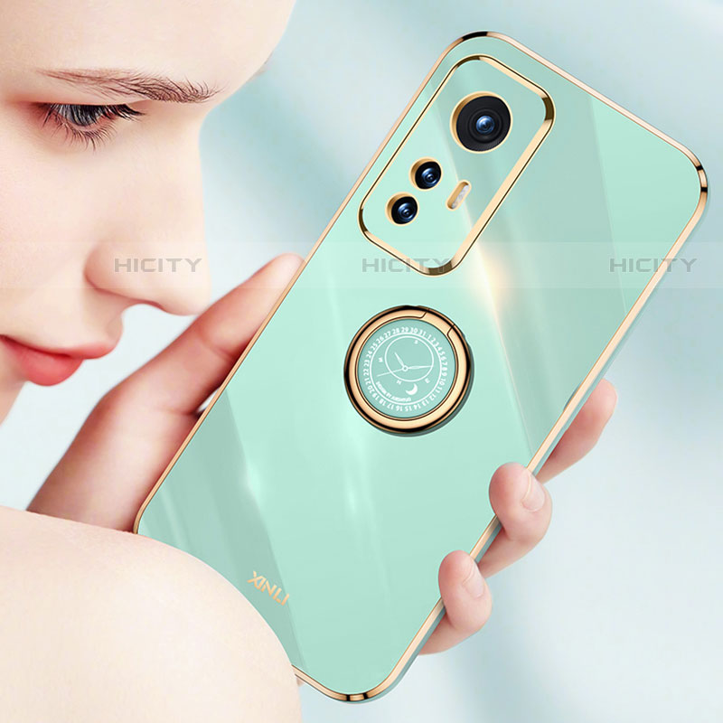 Coque Ultra Fine Silicone Souple Housse Etui avec Support Bague Anneau Aimante Magnetique A10 pour Xiaomi Mi 12 Lite 5G Plus