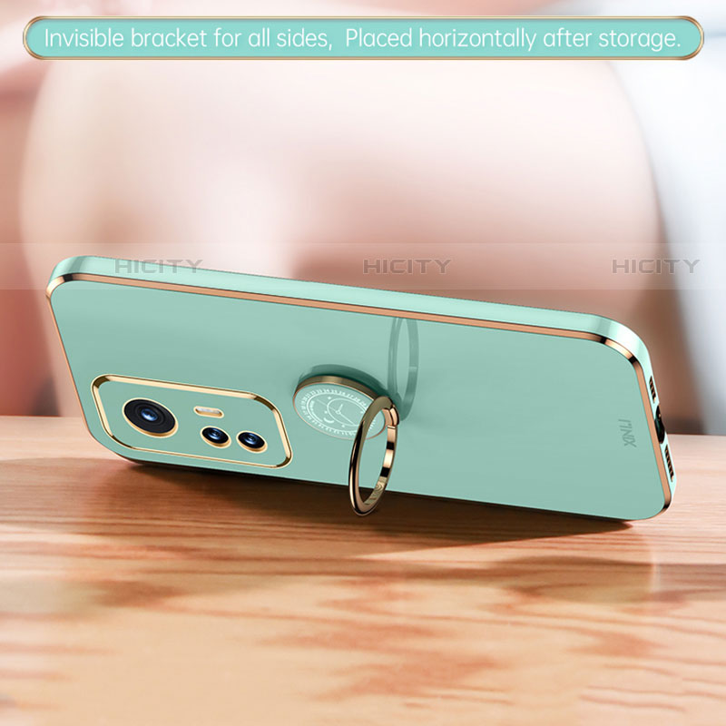 Coque Ultra Fine Silicone Souple Housse Etui avec Support Bague Anneau Aimante Magnetique A10 pour Xiaomi Mi 12 Lite 5G Plus