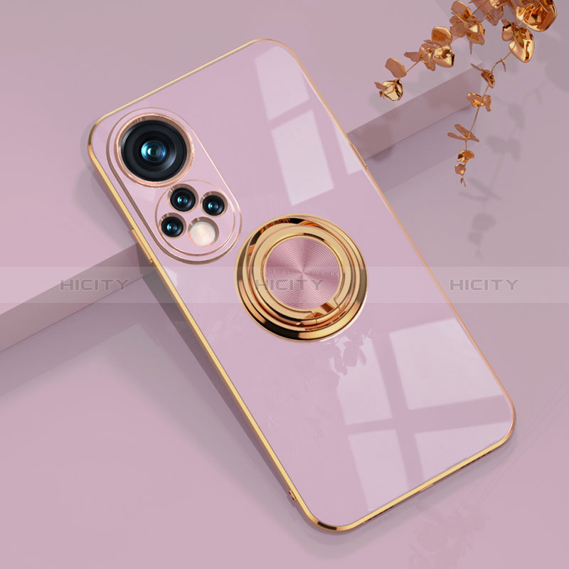 Coque Ultra Fine Silicone Souple Housse Etui avec Support Bague Anneau Aimante Magnetique AN1 pour Huawei Honor 50 5G Plus