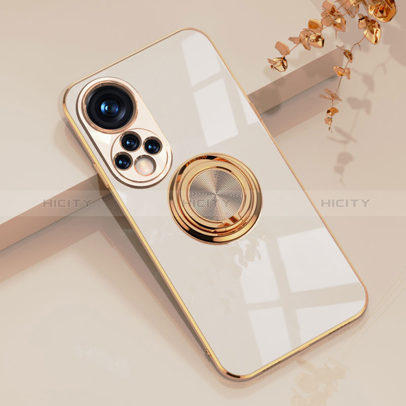 Coque Ultra Fine Silicone Souple Housse Etui avec Support Bague Anneau Aimante Magnetique AN1 pour Huawei Honor 50 Pro 5G Plus