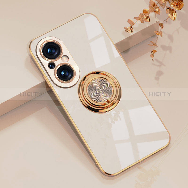 Coque Ultra Fine Silicone Souple Housse Etui avec Support Bague Anneau Aimante Magnetique AN1 pour Huawei Honor 50 SE 5G Plus