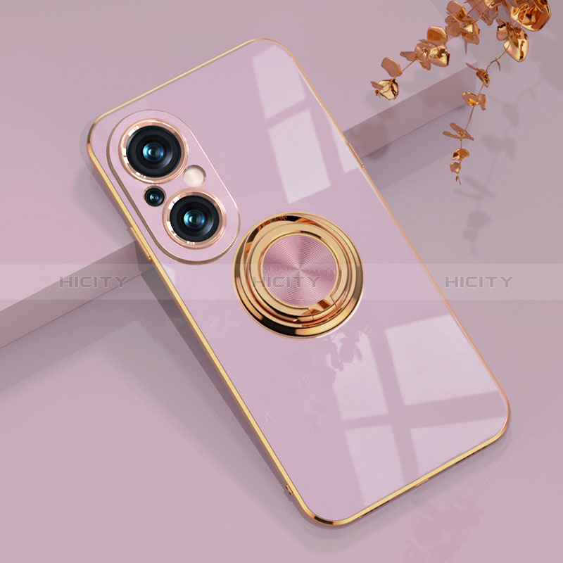 Coque Ultra Fine Silicone Souple Housse Etui avec Support Bague Anneau Aimante Magnetique AN1 pour Huawei Honor 50 SE 5G Plus