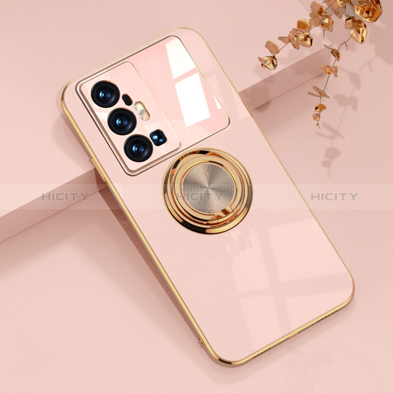 Coque Ultra Fine Silicone Souple Housse Etui avec Support Bague Anneau Aimante Magnetique AN1 pour Vivo X70 Pro+ Plus 5G Plus