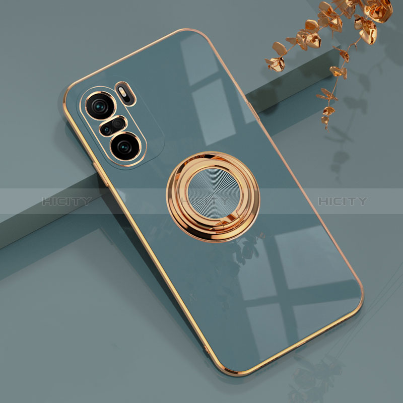 Coque Ultra Fine Silicone Souple Housse Etui avec Support Bague Anneau Aimante Magnetique AN1 pour Xiaomi Mi 11i 5G Plus