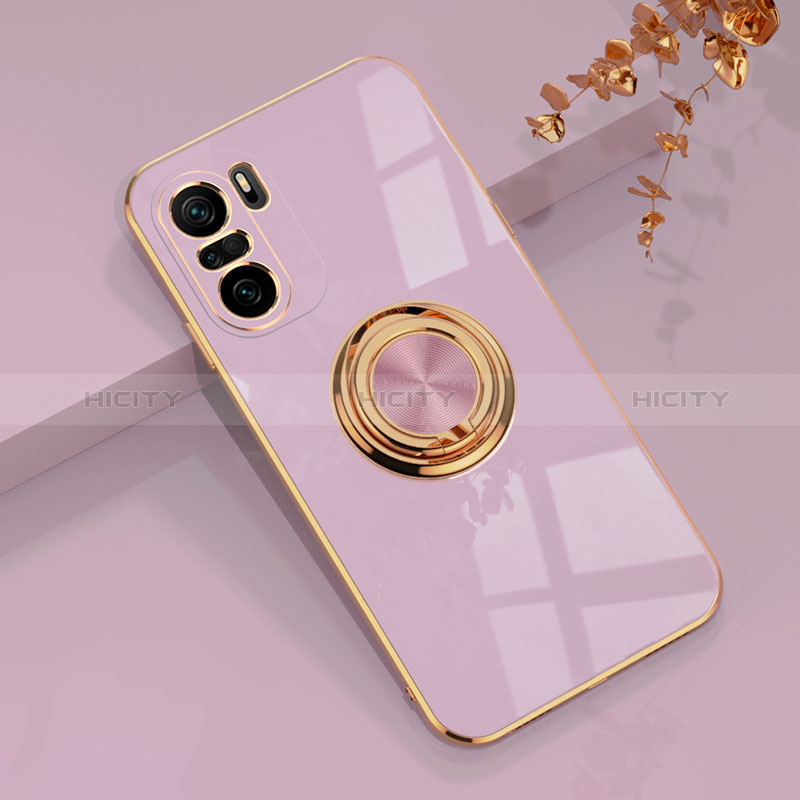 Coque Ultra Fine Silicone Souple Housse Etui avec Support Bague Anneau Aimante Magnetique AN1 pour Xiaomi Mi 11i 5G Plus