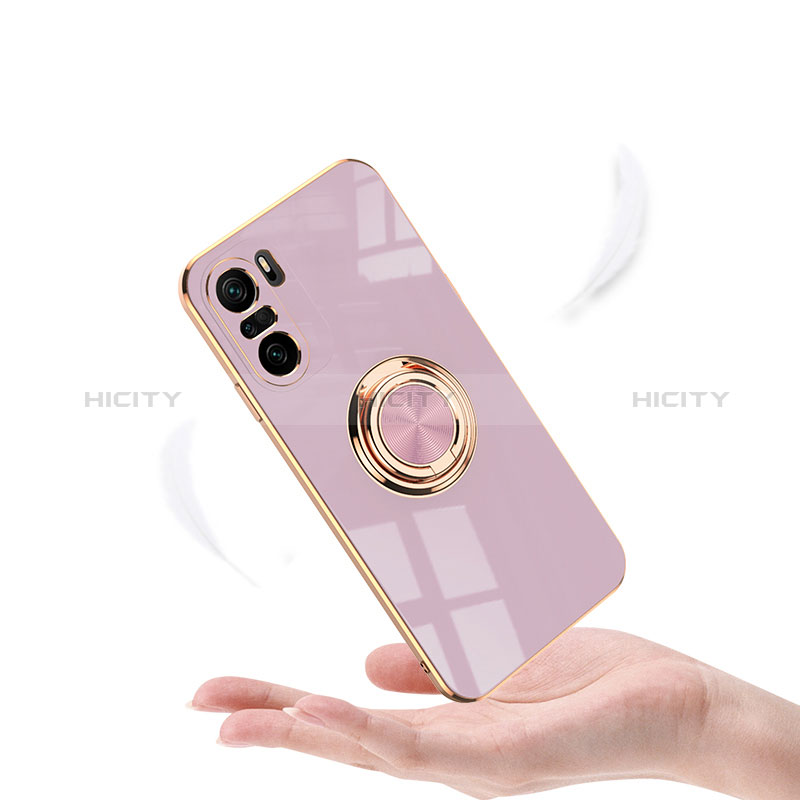 Coque Ultra Fine Silicone Souple Housse Etui avec Support Bague Anneau Aimante Magnetique AN1 pour Xiaomi Mi 11i 5G Plus