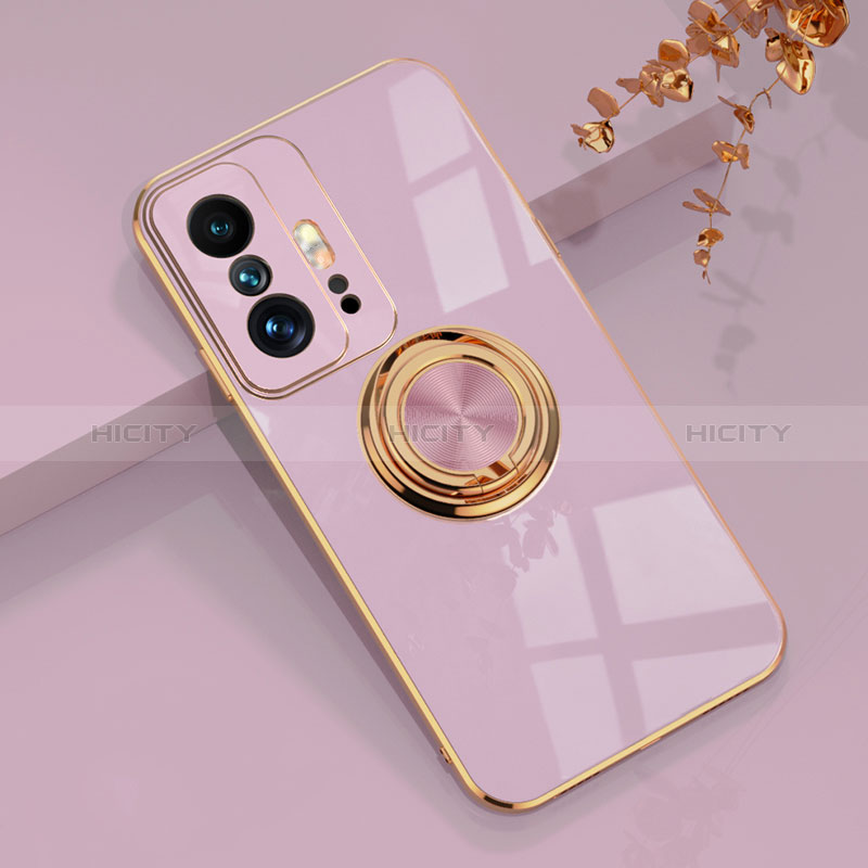 Coque Ultra Fine Silicone Souple Housse Etui avec Support Bague Anneau Aimante Magnetique AN1 pour Xiaomi Mi 11T 5G Plus