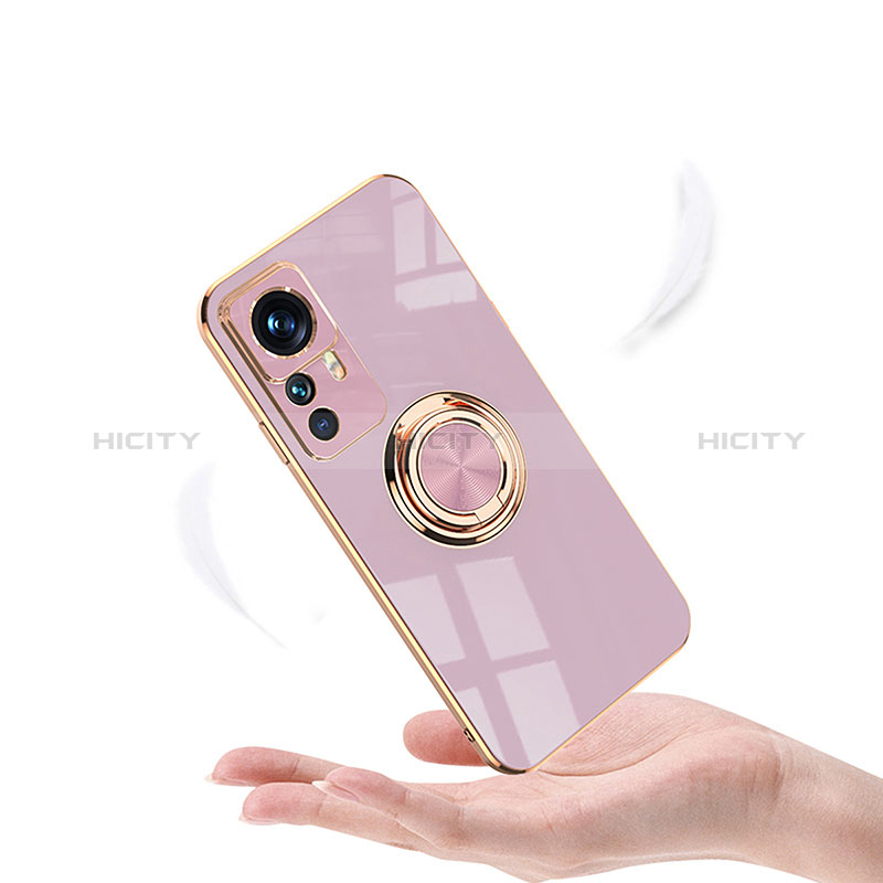 Coque Ultra Fine Silicone Souple Housse Etui avec Support Bague Anneau Aimante Magnetique AN1 pour Xiaomi Mi 12T 5G Plus