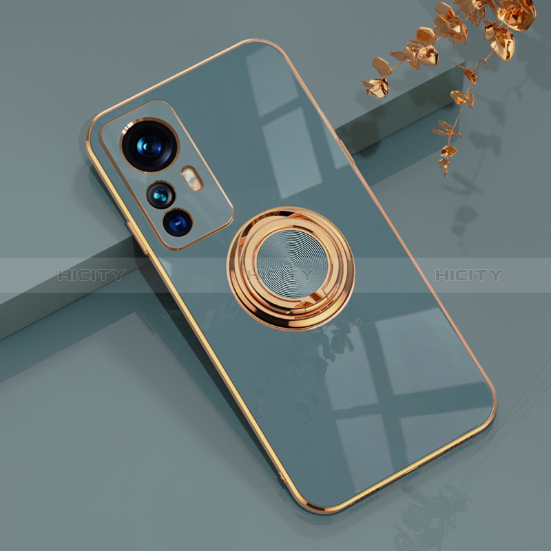 Coque Ultra Fine Silicone Souple Housse Etui avec Support Bague Anneau Aimante Magnetique AN1 pour Xiaomi Mi 12T 5G Plus