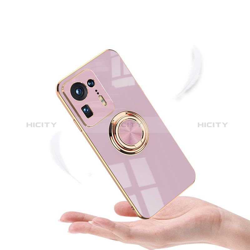 Coque Ultra Fine Silicone Souple Housse Etui avec Support Bague Anneau Aimante Magnetique AN1 pour Xiaomi Mi Mix 4 5G Plus