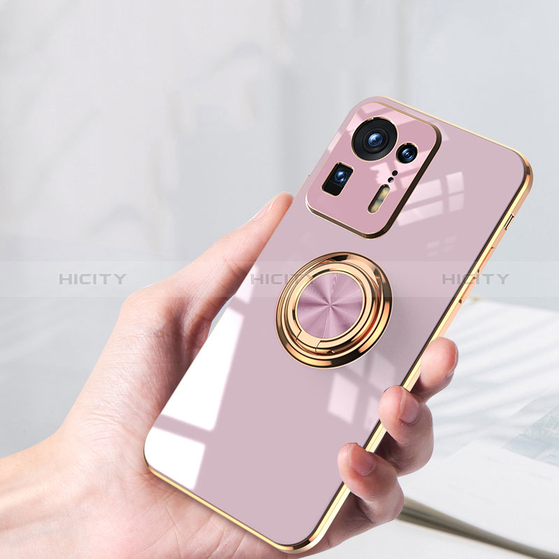 Coque Ultra Fine Silicone Souple Housse Etui avec Support Bague Anneau Aimante Magnetique AN1 pour Xiaomi Mi Mix 4 5G Plus