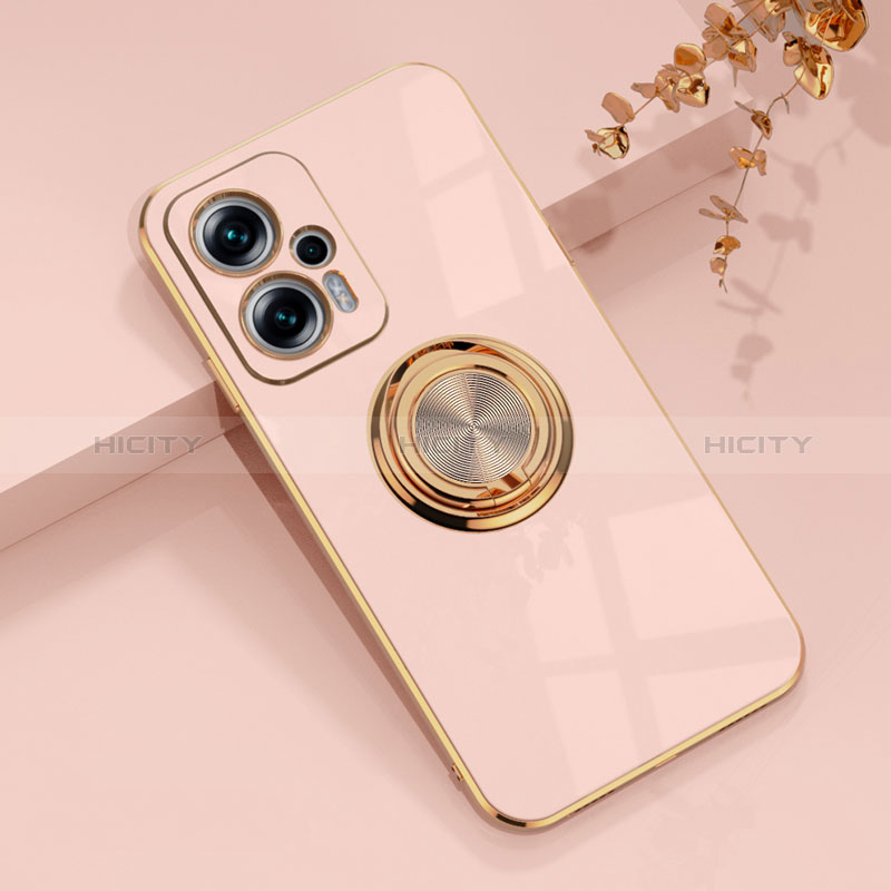 Coque Ultra Fine Silicone Souple Housse Etui avec Support Bague Anneau Aimante Magnetique AN1 pour Xiaomi Poco X4 GT 5G Plus