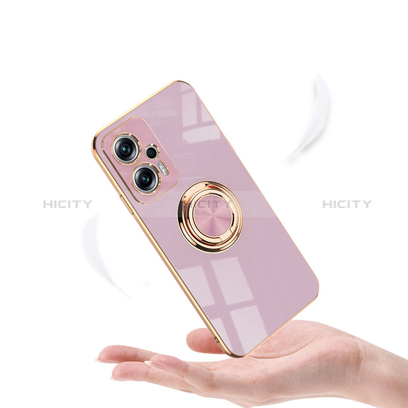 Coque Ultra Fine Silicone Souple Housse Etui avec Support Bague Anneau Aimante Magnetique AN1 pour Xiaomi Redmi Note 11T Pro 5G Plus