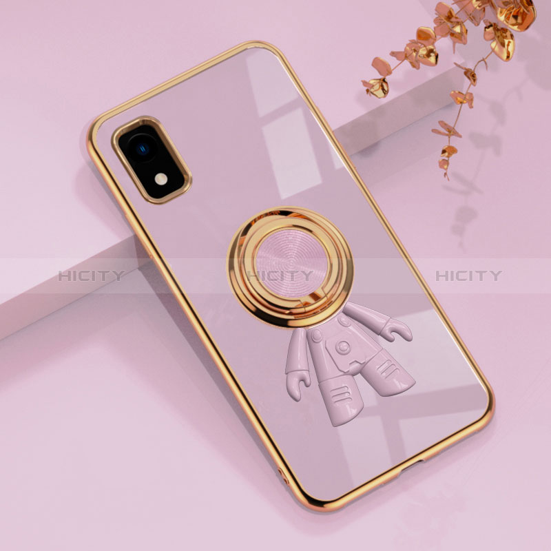 Coque Ultra Fine Silicone Souple Housse Etui avec Support Bague Anneau Aimante Magnetique AN2 pour Sharp Aquos wish3 Plus