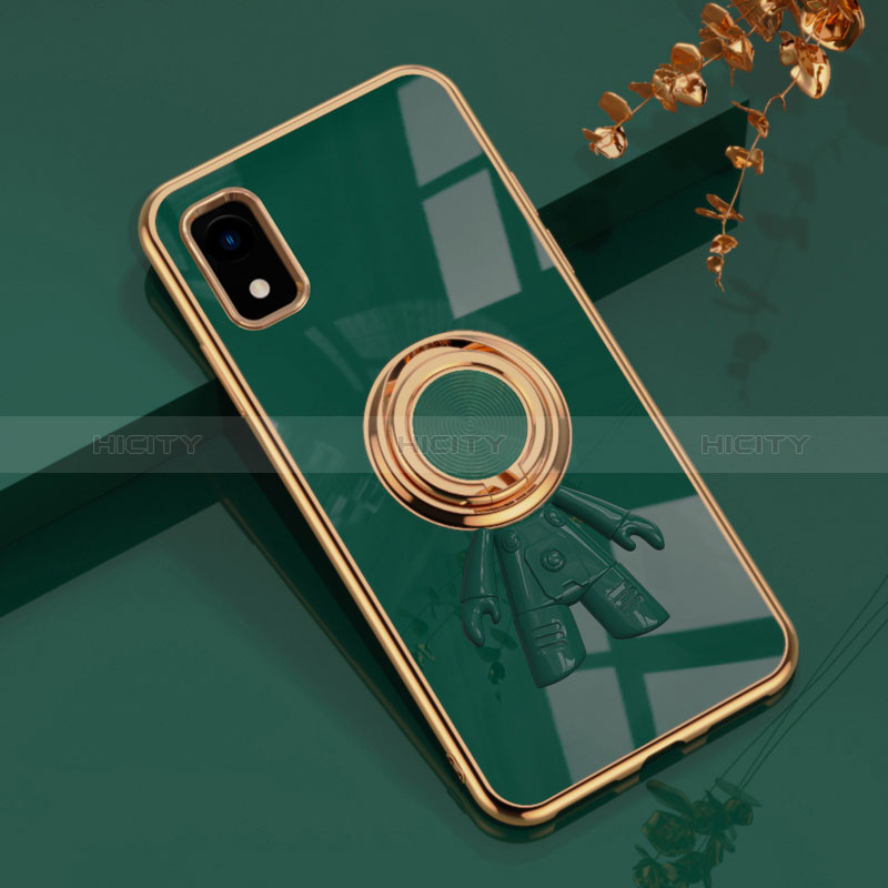 Coque Ultra Fine Silicone Souple Housse Etui avec Support Bague Anneau Aimante Magnetique AN2 pour Sharp Aquos wish3 Vert Plus