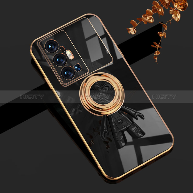 Coque Ultra Fine Silicone Souple Housse Etui avec Support Bague Anneau Aimante Magnetique AN2 pour Vivo X70 Pro+ Plus 5G Plus