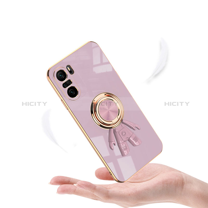 Coque Ultra Fine Silicone Souple Housse Etui avec Support Bague Anneau Aimante Magnetique AN2 pour Xiaomi Mi 11i 5G Plus