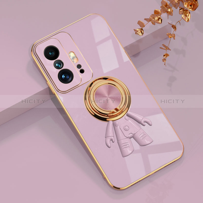 Coque Ultra Fine Silicone Souple Housse Etui avec Support Bague Anneau Aimante Magnetique AN2 pour Xiaomi Mi 11T 5G Plus