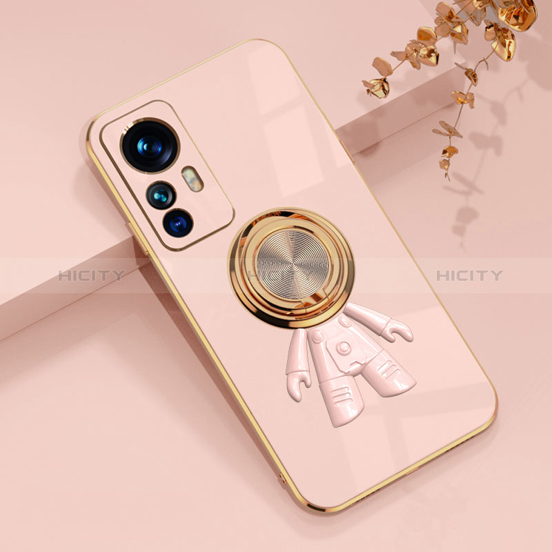 Coque Ultra Fine Silicone Souple Housse Etui avec Support Bague Anneau Aimante Magnetique AN2 pour Xiaomi Mi 12T 5G Plus