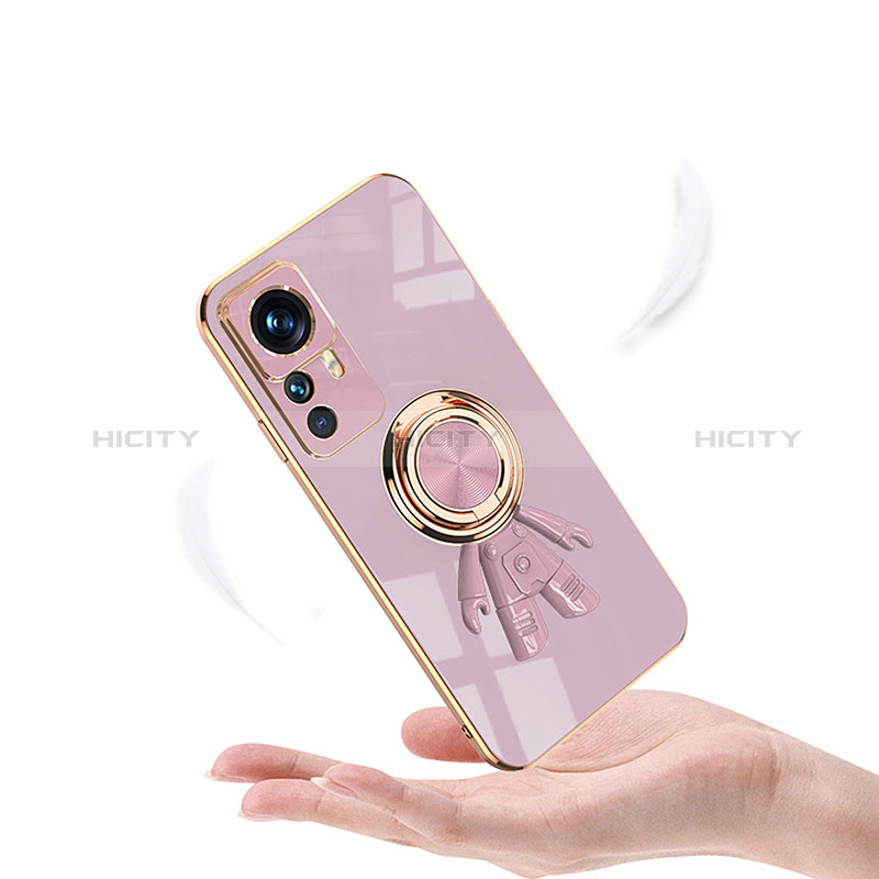 Coque Ultra Fine Silicone Souple Housse Etui avec Support Bague Anneau Aimante Magnetique AN2 pour Xiaomi Mi 12T 5G Plus