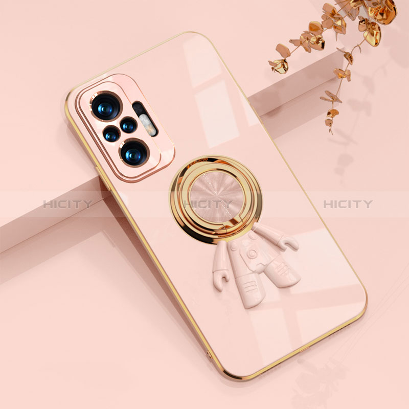 Coque Ultra Fine Silicone Souple Housse Etui avec Support Bague Anneau Aimante Magnetique AN2 pour Xiaomi Poco M5S Plus