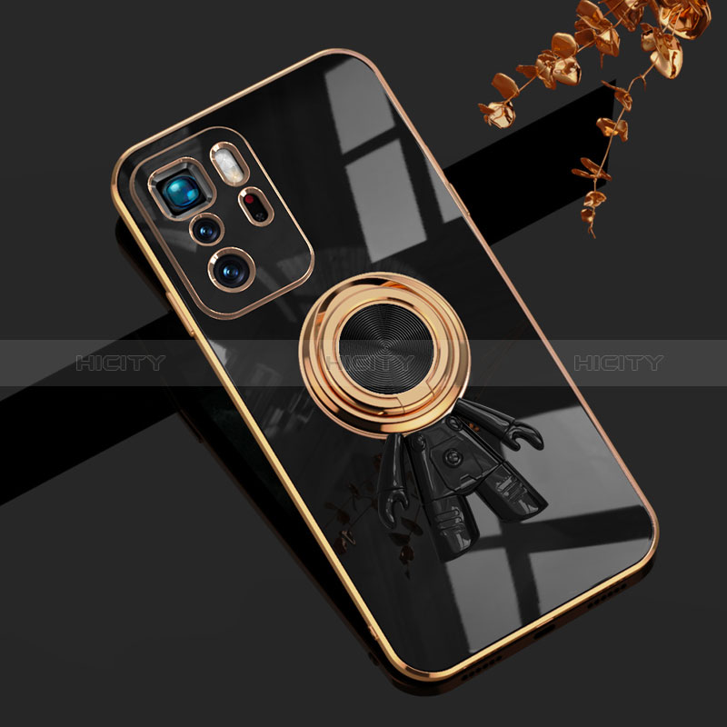 Coque Ultra Fine Silicone Souple Housse Etui avec Support Bague Anneau Aimante Magnetique AN2 pour Xiaomi Poco X3 GT 5G Plus