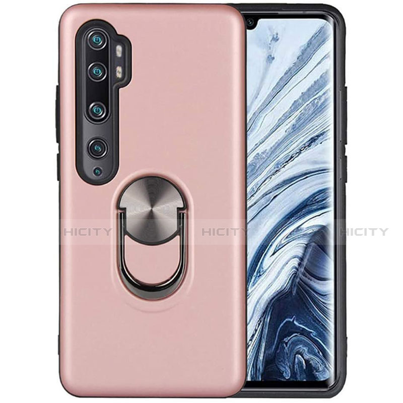 Coque Ultra Fine Silicone Souple Housse Etui avec Support Bague Anneau Aimante Magnetique D04 pour Xiaomi Mi Note 10 Plus