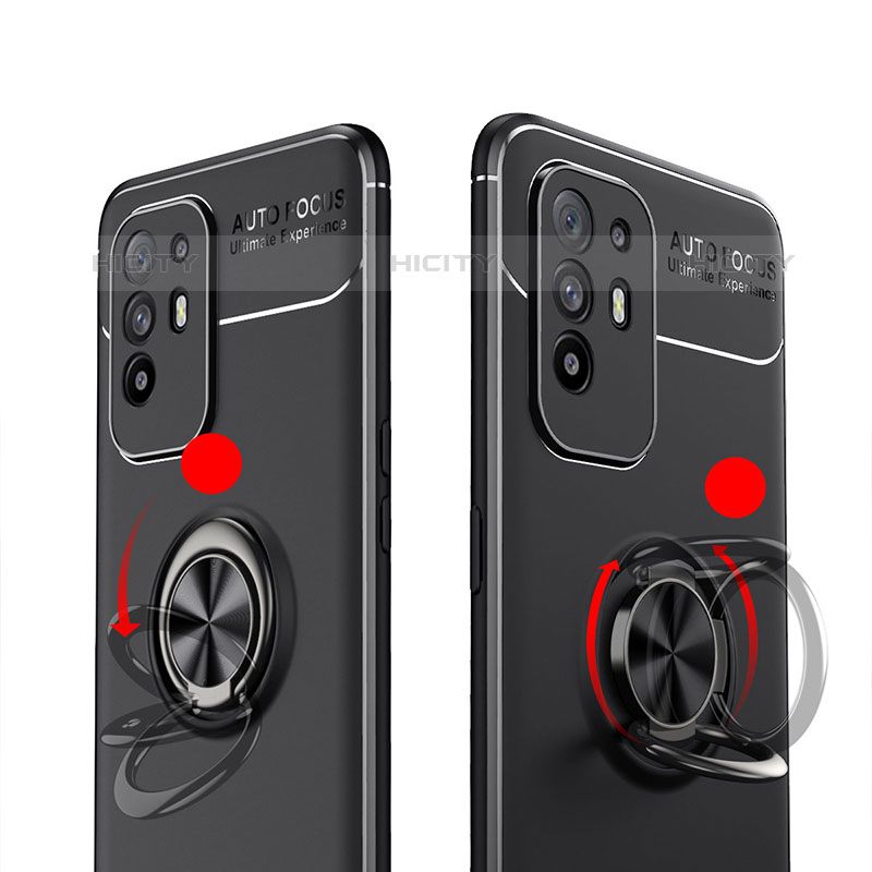 Coque Ultra Fine Silicone Souple Housse Etui avec Support Bague Anneau Aimante Magnetique JM1 pour Oppo Reno5 Z 5G Plus