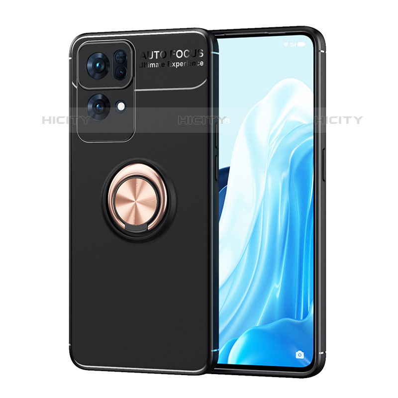 Coque Ultra Fine Silicone Souple Housse Etui avec Support Bague Anneau Aimante Magnetique JM1 pour Oppo Reno7 Pro 5G Plus