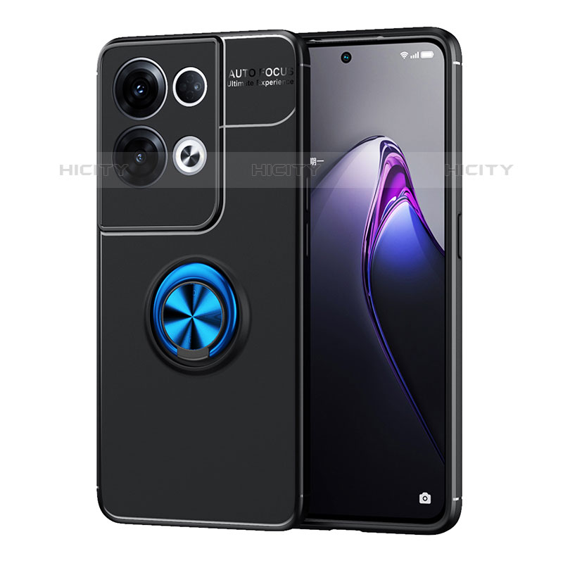 Coque Ultra Fine Silicone Souple Housse Etui avec Support Bague Anneau Aimante Magnetique JM1 pour Oppo Reno9 Pro 5G Plus