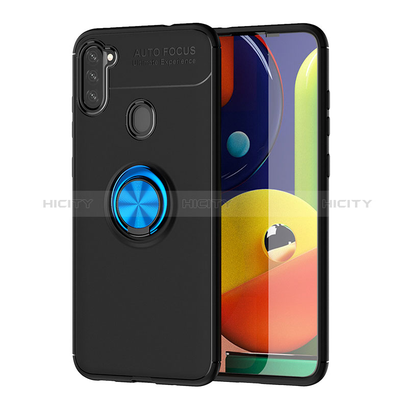 Coque Ultra Fine Silicone Souple Housse Etui avec Support Bague Anneau Aimante Magnetique JM1 pour Samsung Galaxy A11 Plus