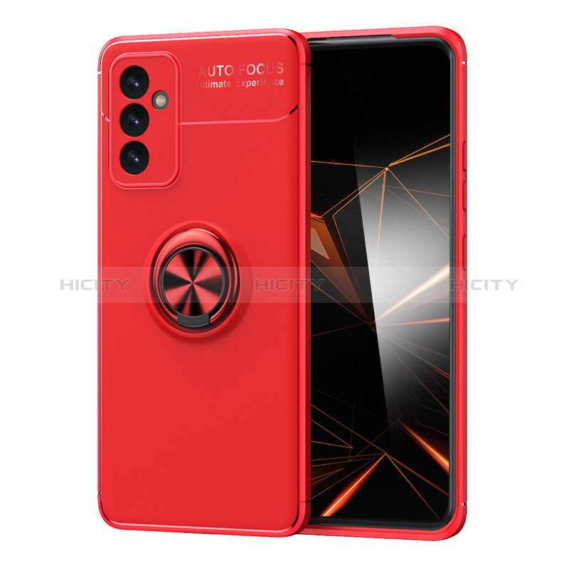 Coque Ultra Fine Silicone Souple Housse Etui avec Support Bague Anneau Aimante Magnetique JM1 pour Samsung Galaxy A15 4G Rouge Plus