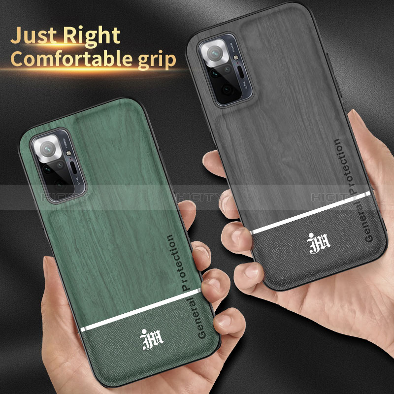 Coque Ultra Fine Silicone Souple Housse Etui avec Support Bague Anneau Aimante Magnetique JM1 pour Xiaomi Redmi Note 10 Pro 4G Plus