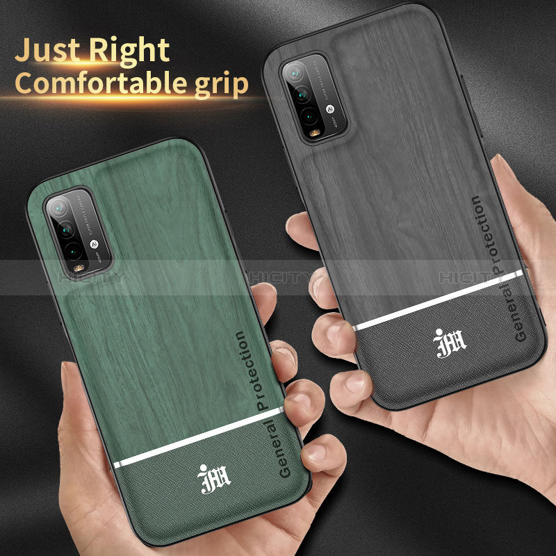 Coque Ultra Fine Silicone Souple Housse Etui avec Support Bague Anneau Aimante Magnetique JM1 pour Xiaomi Redmi Note 9 4G Plus