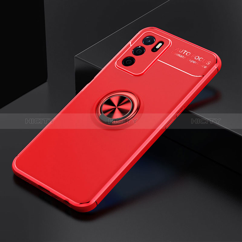 Coque Ultra Fine Silicone Souple Housse Etui avec Support Bague Anneau Aimante Magnetique JM2 pour Oppo A16 Rouge Plus