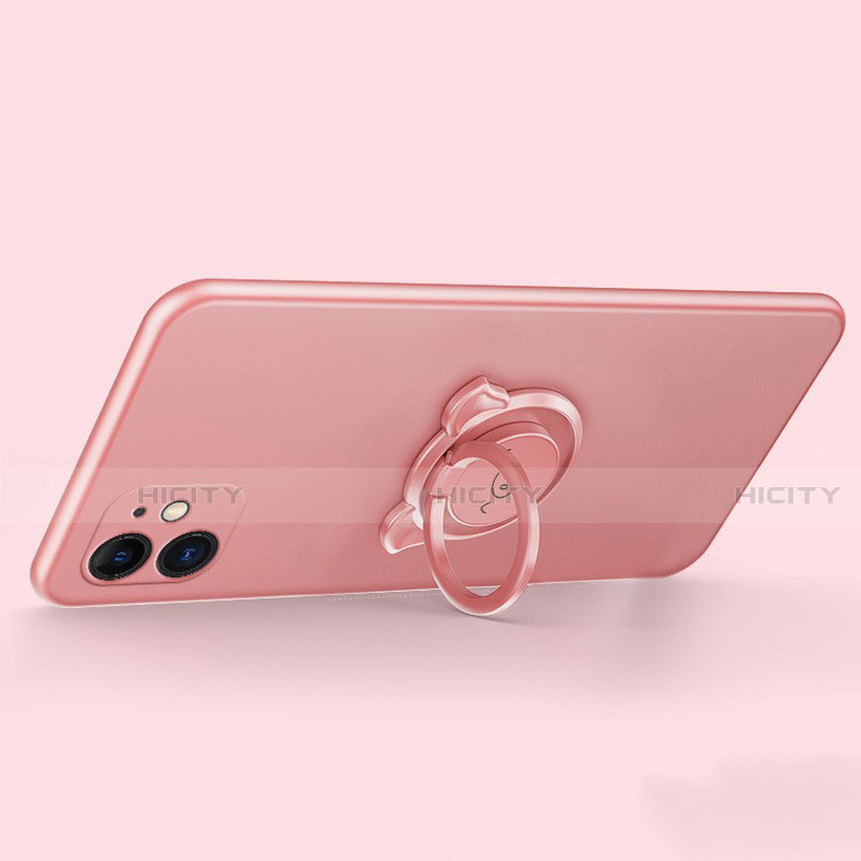 Coque Ultra Fine Silicone Souple Housse Etui avec Support Bague Anneau Aimante Magnetique N04 pour Apple iPhone 12 Mini Plus