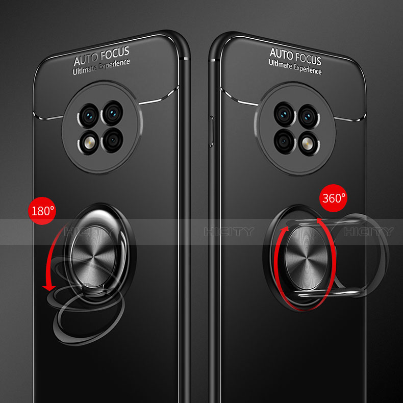 Coque Ultra Fine Silicone Souple Housse Etui avec Support Bague Anneau Aimante Magnetique pour Huawei Enjoy 20 Plus 5G Plus