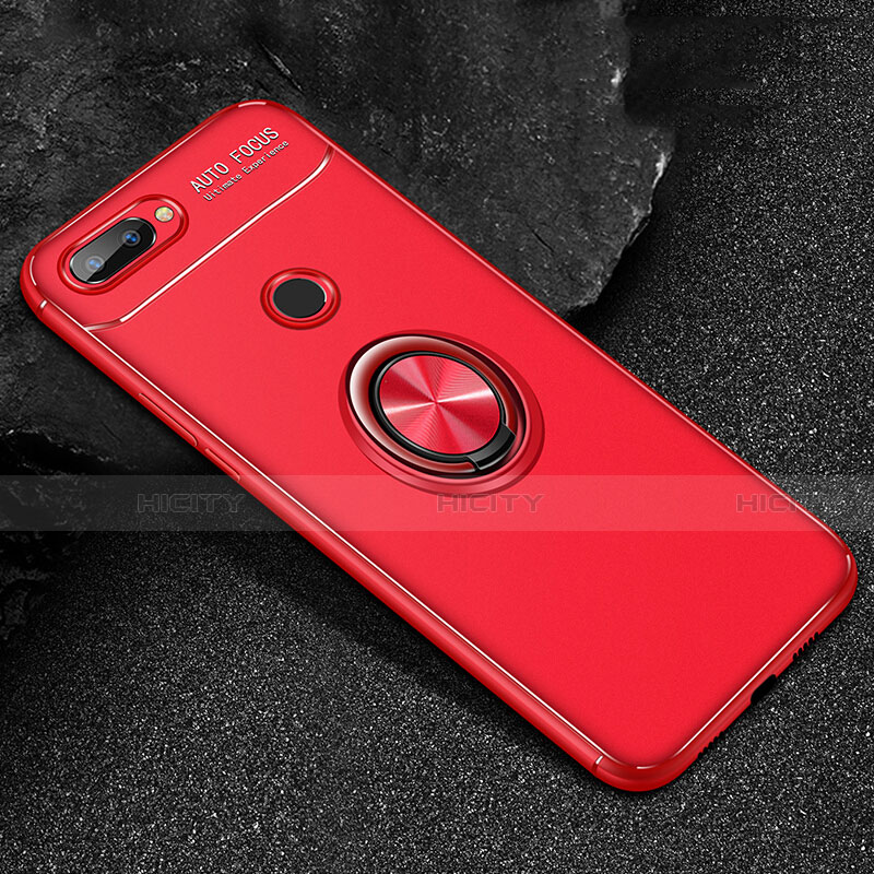 Coque Ultra Fine Silicone Souple Housse Etui avec Support Bague Anneau Aimante Magnetique pour Huawei Honor 9 Lite Rouge Plus