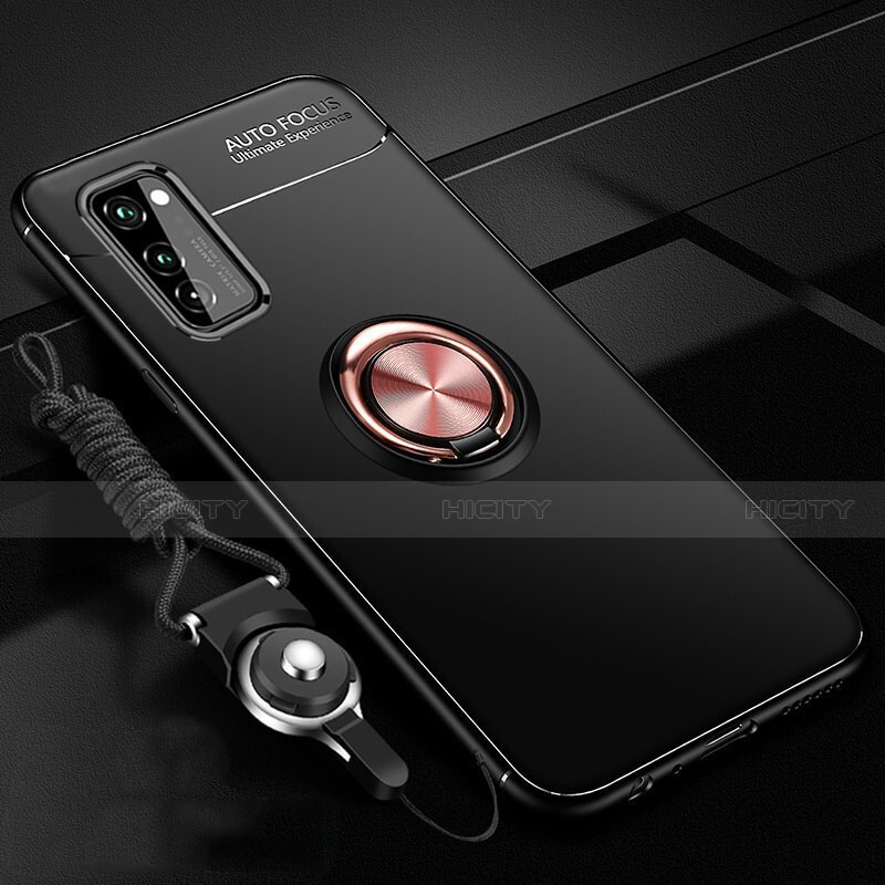 Coque Ultra Fine Silicone Souple Housse Etui avec Support Bague Anneau Aimante Magnetique pour Huawei Honor V30 5G Plus