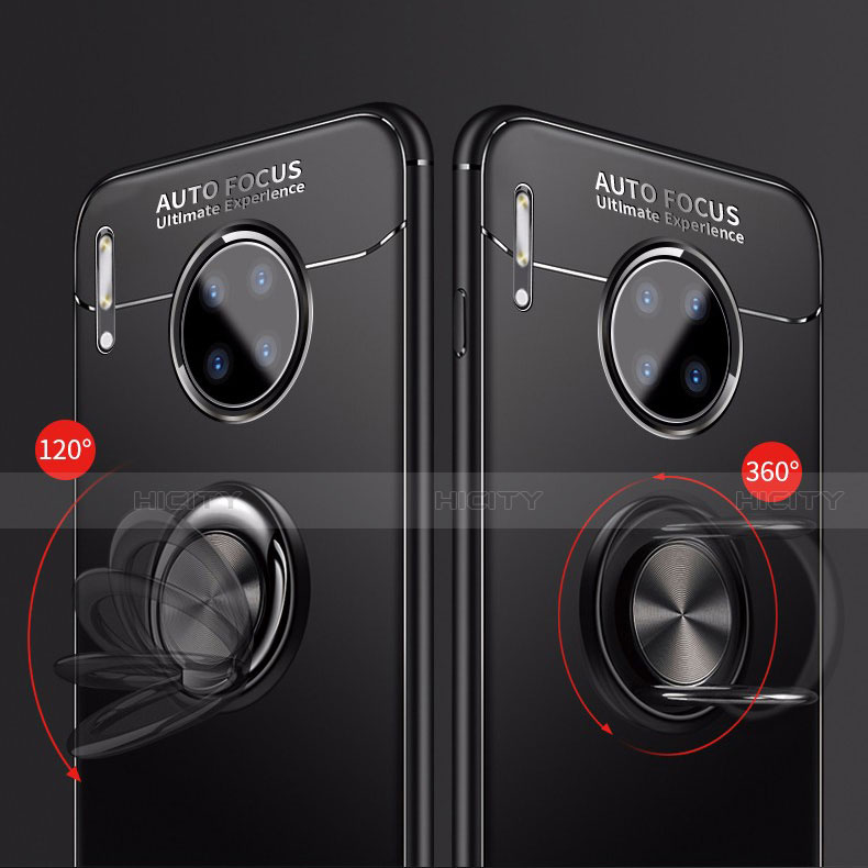 Coque Ultra Fine Silicone Souple Housse Etui avec Support Bague Anneau Aimante Magnetique pour Huawei Mate 30 5G Plus