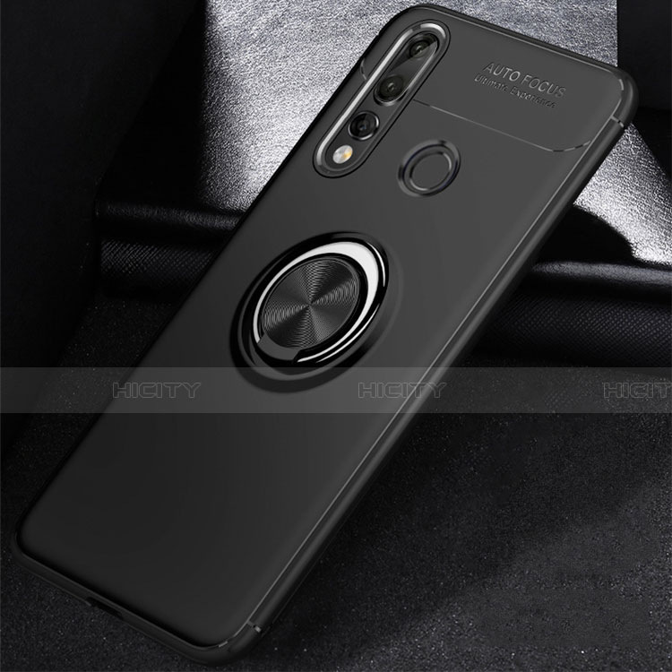 Coque Ultra Fine Silicone Souple Housse Etui avec Support Bague Anneau Aimante Magnetique pour Huawei Nova 4e Plus