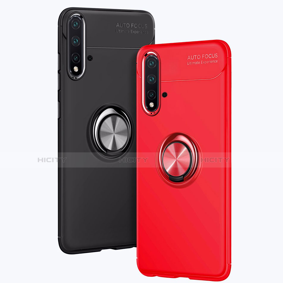 Coque Ultra Fine Silicone Souple Housse Etui avec Support Bague Anneau Aimante Magnetique pour Huawei Nova 5 Pro Plus