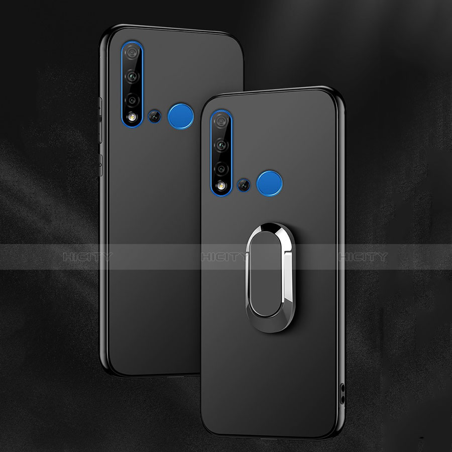 Coque Ultra Fine Silicone Souple Housse Etui avec Support Bague Anneau Aimante Magnetique pour Huawei P20 Lite (2019) Plus