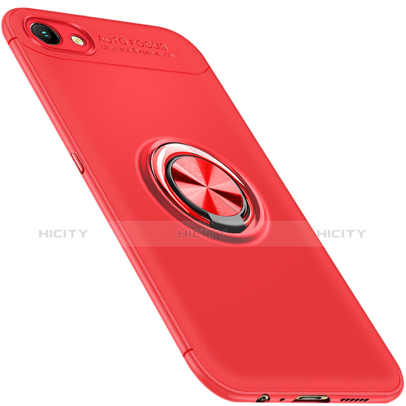 Coque Ultra Fine Silicone Souple Housse Etui avec Support Bague Anneau Aimante Magnetique pour Oppo A3 Rouge Plus