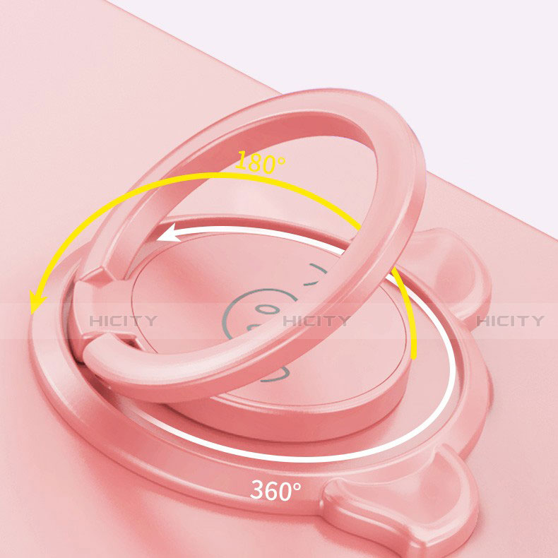 Coque Ultra Fine Silicone Souple Housse Etui avec Support Bague Anneau Aimante Magnetique pour Oppo A5 Plus