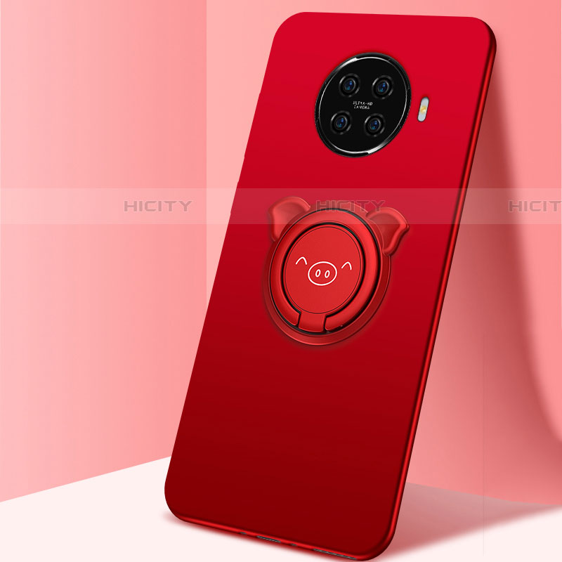 Coque Ultra Fine Silicone Souple Housse Etui avec Support Bague Anneau Aimante Magnetique pour Oppo Ace2 Rouge Plus