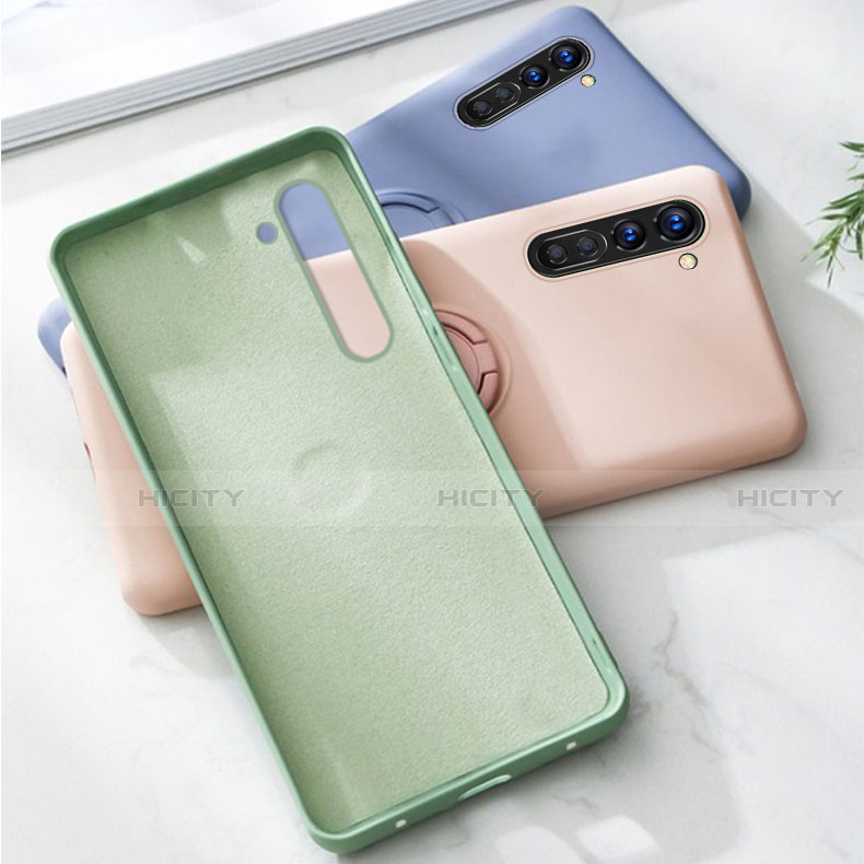 Coque Ultra Fine Silicone Souple Housse Etui avec Support Bague Anneau Aimante Magnetique pour Oppo F15 Plus