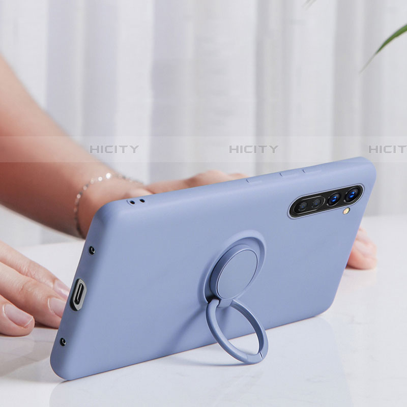 Coque Ultra Fine Silicone Souple Housse Etui avec Support Bague Anneau Aimante Magnetique pour Oppo Find X2 Lite Plus