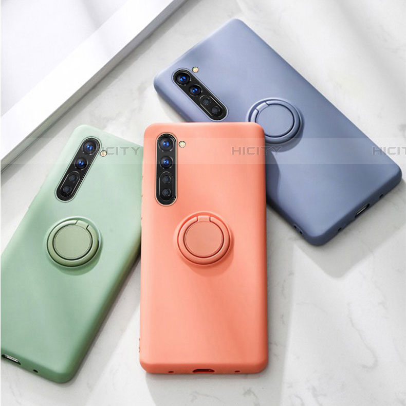 Coque Ultra Fine Silicone Souple Housse Etui avec Support Bague Anneau Aimante Magnetique pour Oppo Find X2 Lite Plus