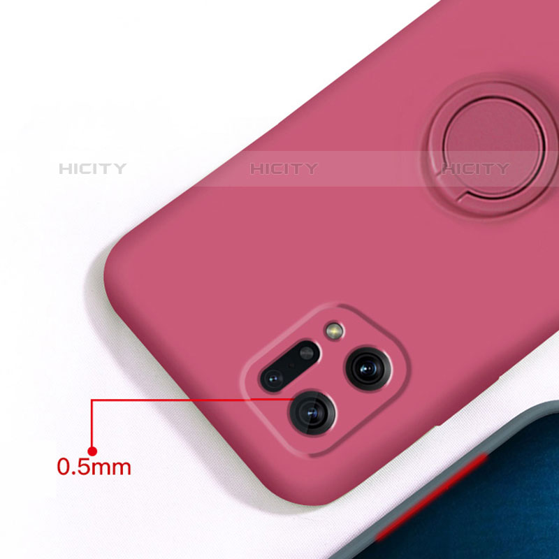 Coque Ultra Fine Silicone Souple Housse Etui avec Support Bague Anneau Aimante Magnetique pour Oppo Find X5 Pro 5G Plus